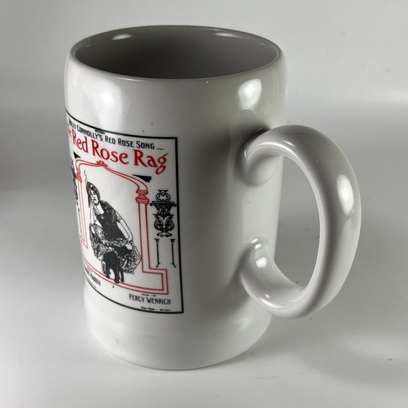 Vtg The Red Rose Rag Ceramic Coffee Tea Cup Mug Souvenir Goldenrod Showboat - Picture 2 of 12